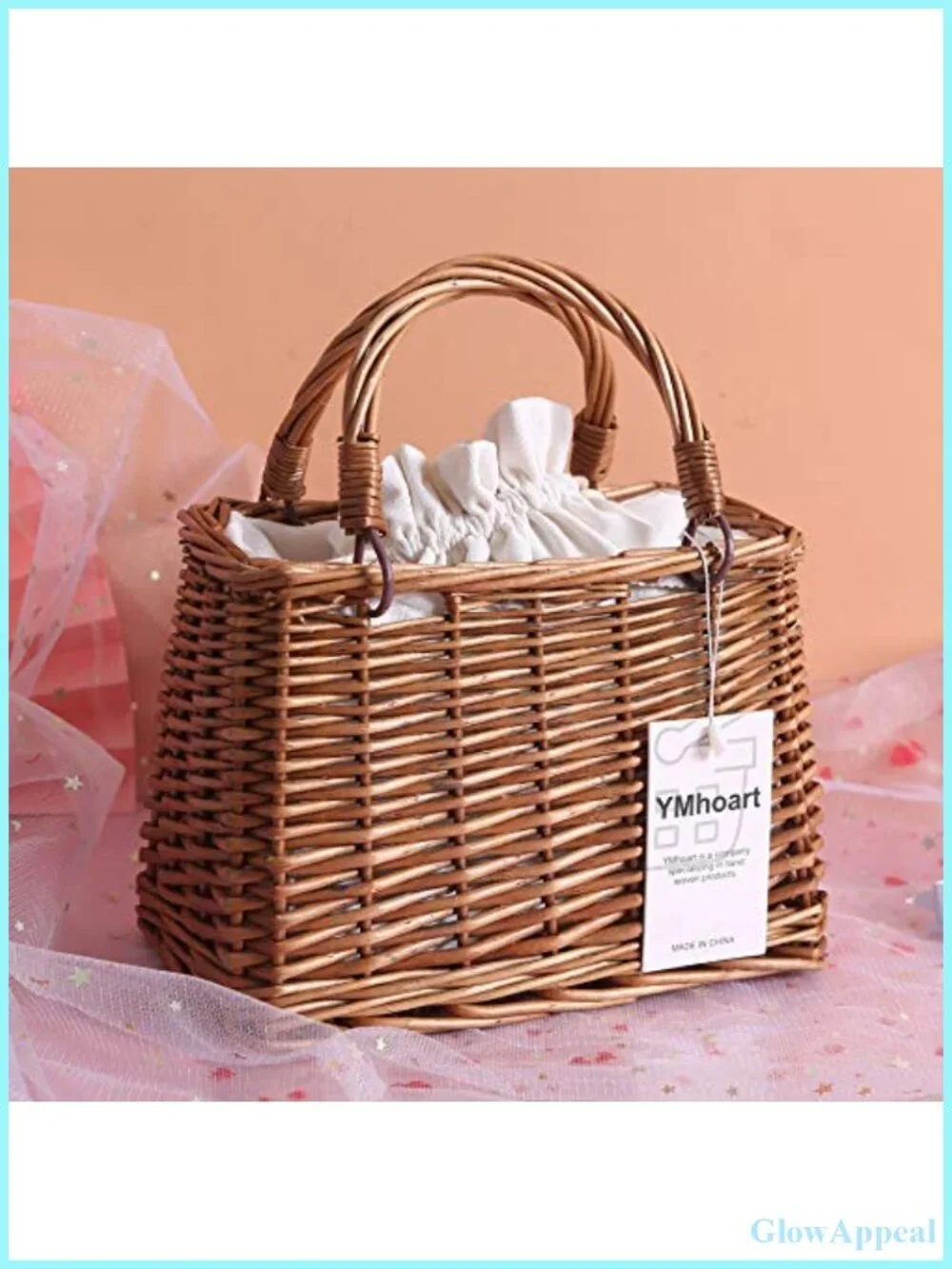 Women's Summer Rattan Woven Wicker Tote Beach Bag
